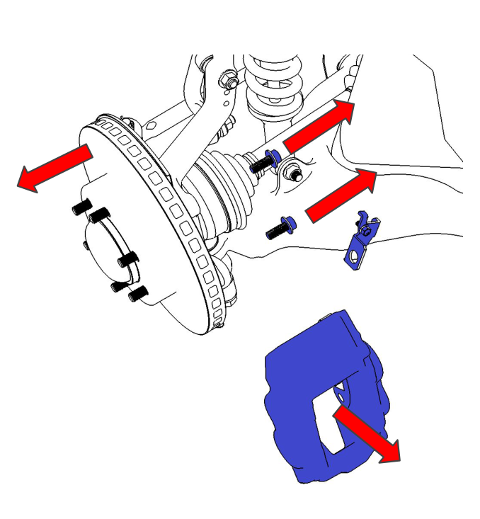 Front end disassembly — clamp soft line and remove hard line