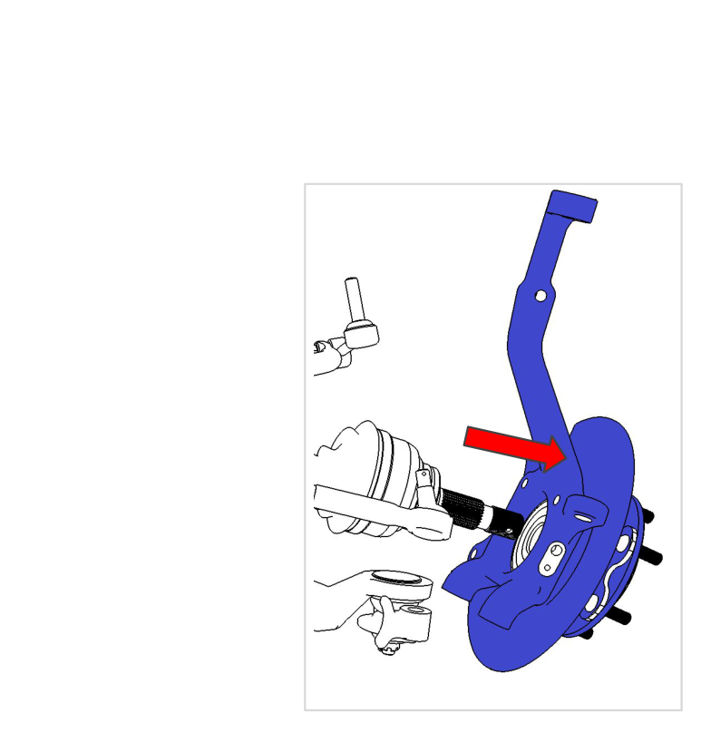 Break tapers with nuts partially threaded