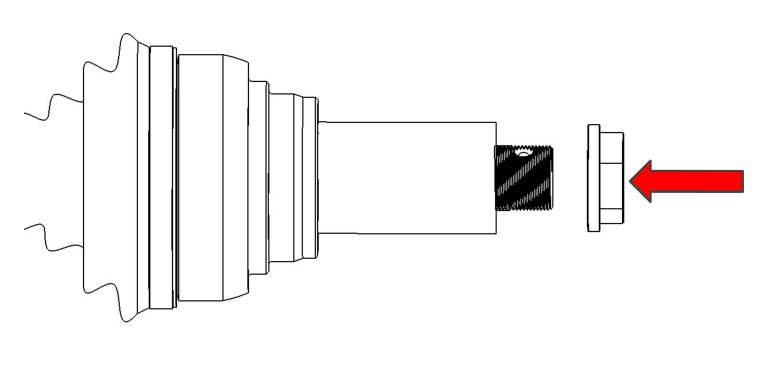 Stub shaft modification — secure cutting tool with spindle nut