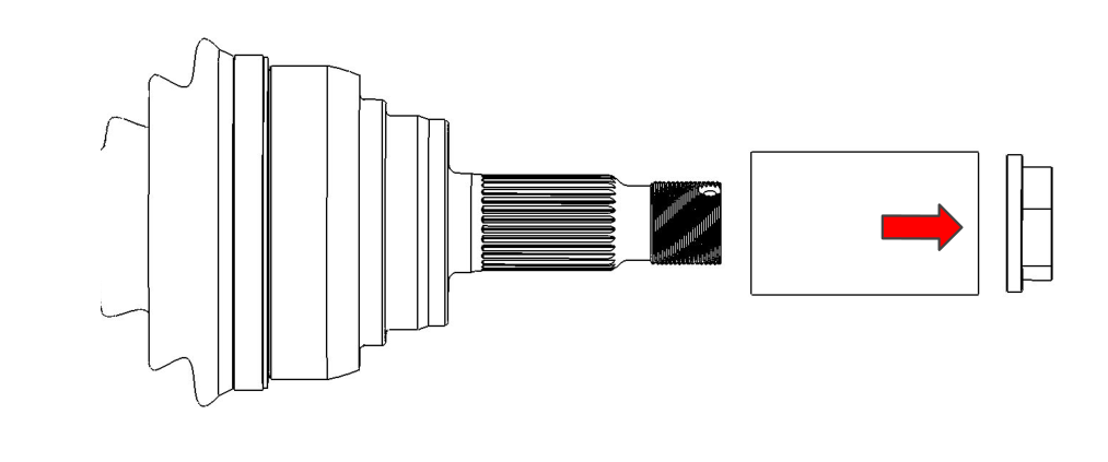 Stub shaft modification — shaft after cutting