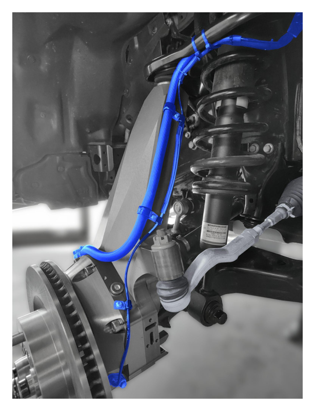 Front portal cable routing — continued