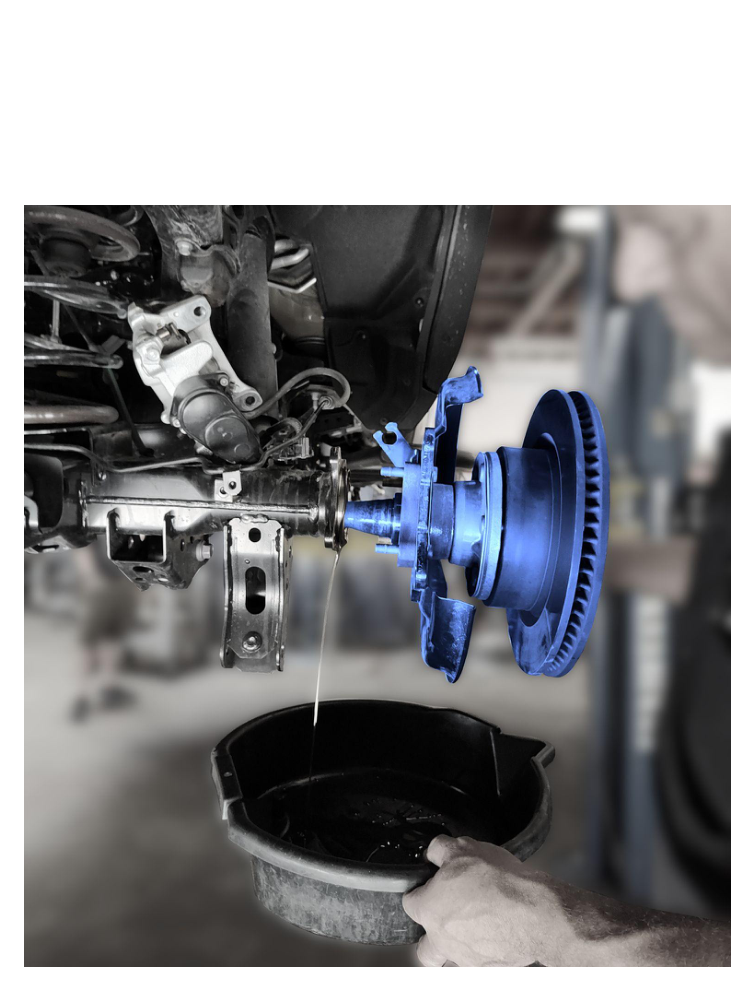 Get catch can ready — remove rear axle shaft