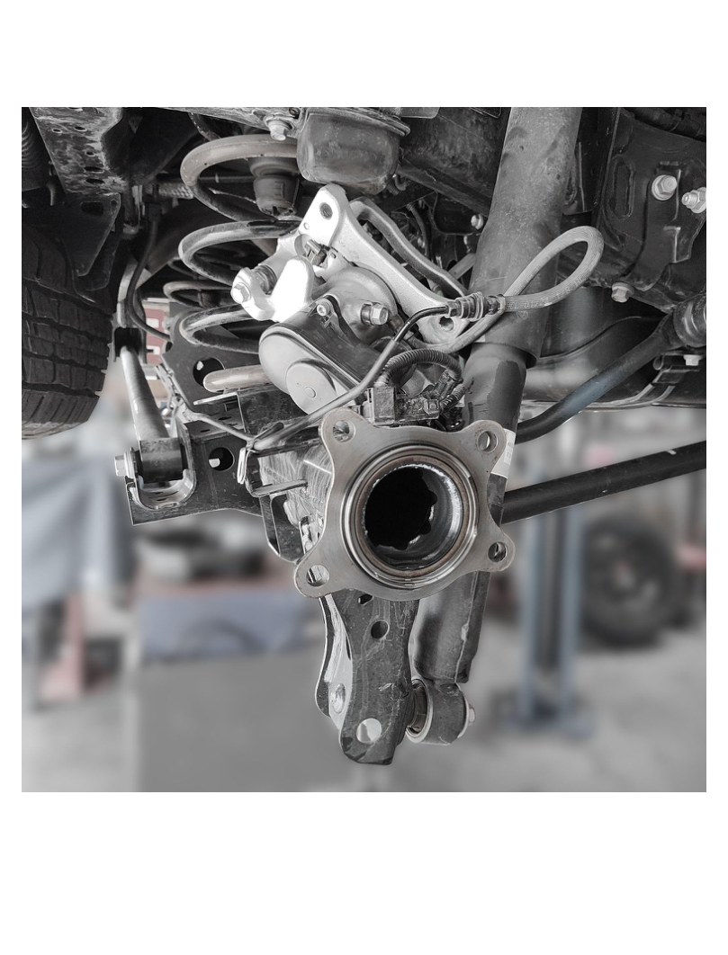 Oil will spill from axle housing — rear end ready for portal installation