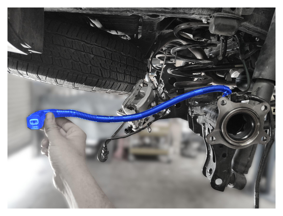 Wheel speed sensor and EPB wiring extension