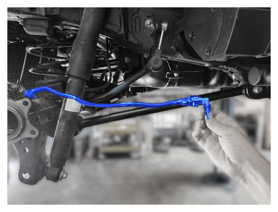 Extend cables using supplied wire, butt connectors, heat shrink, and wire loom