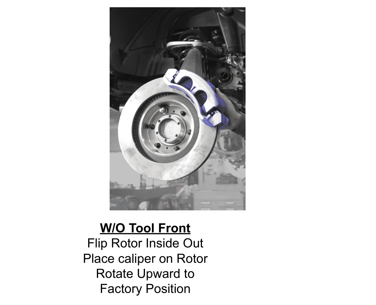 Brake bleed without tool — front caliper position