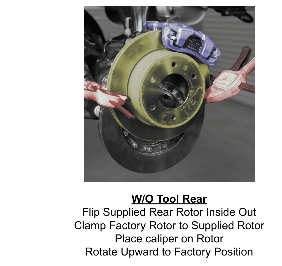 Brake bleed without tool — rear caliper position