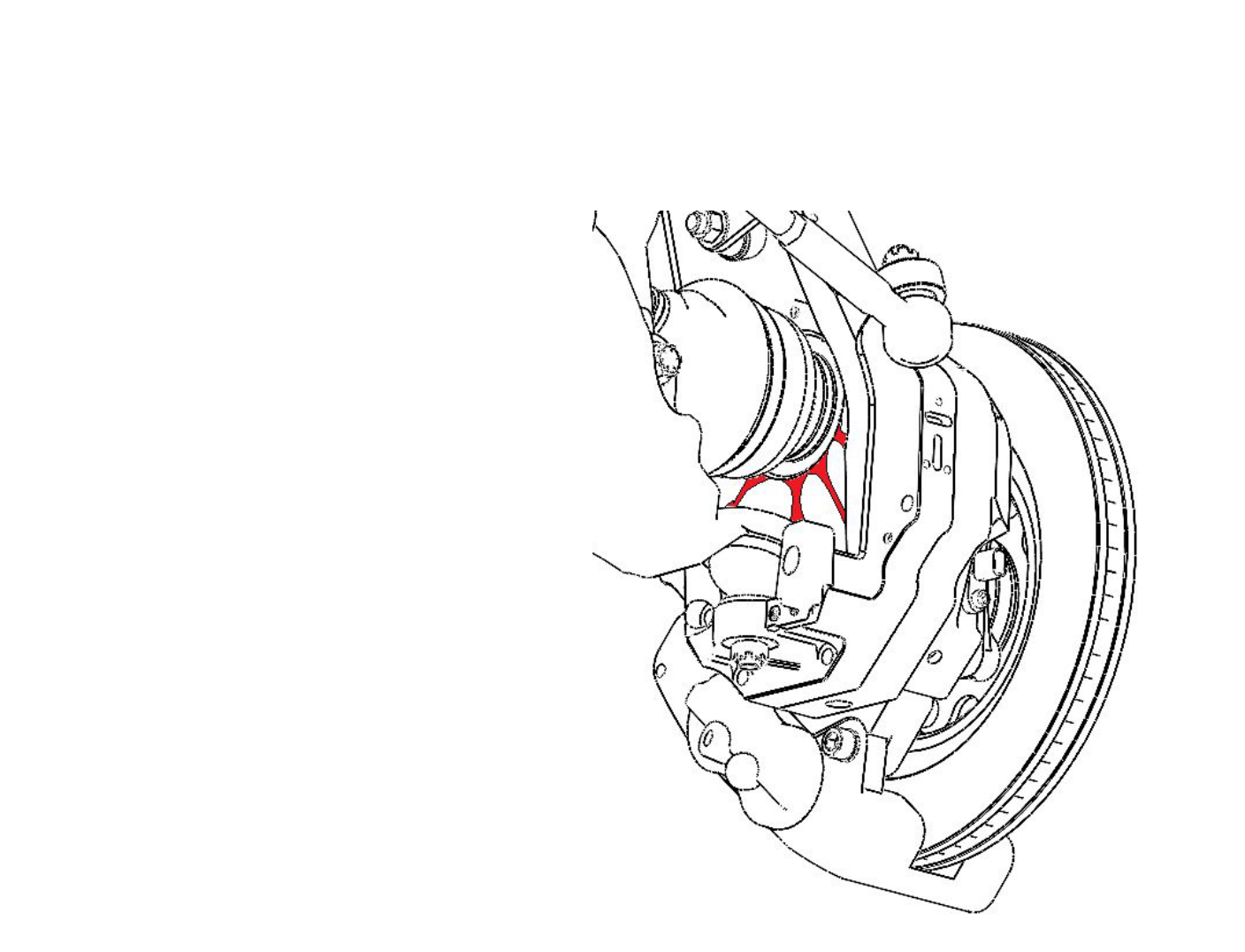 Front upper gear seal leak — detail