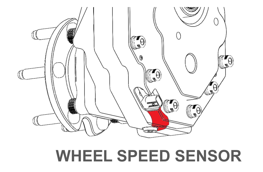 O-ring leak locations — wheel speed sensor