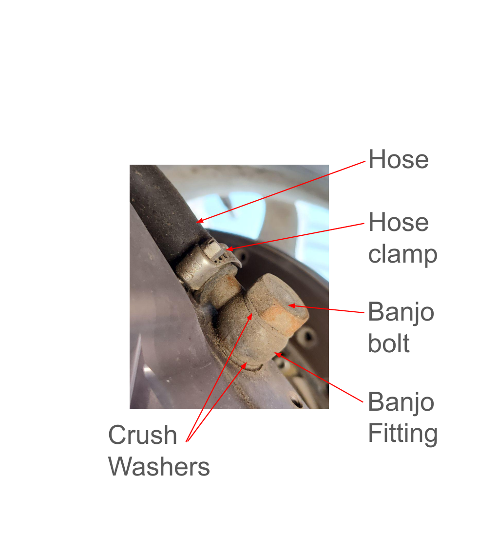 Breather and plug leaks — hose detail