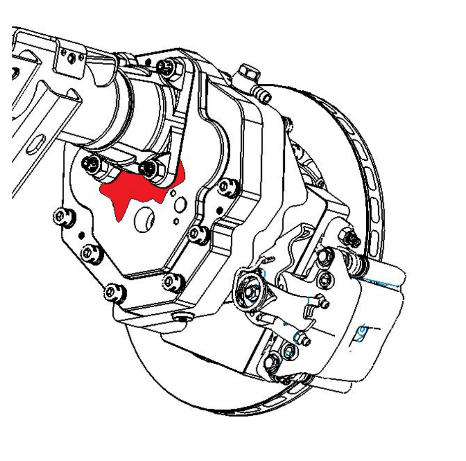 Leak at rear axle housing flange — diagnosis and repair