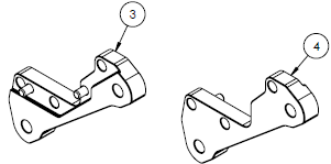 Brake bracket assembly detail