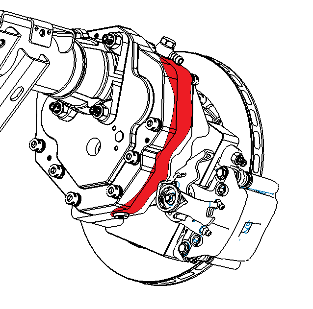 Portal cross-section showing seal positions